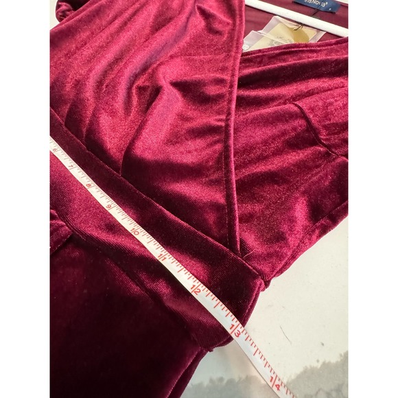 NWT InsNova Velvet Long-Sleeve Dress Body Con‎ Wine Maroon Size Small - Picture 9 of 9